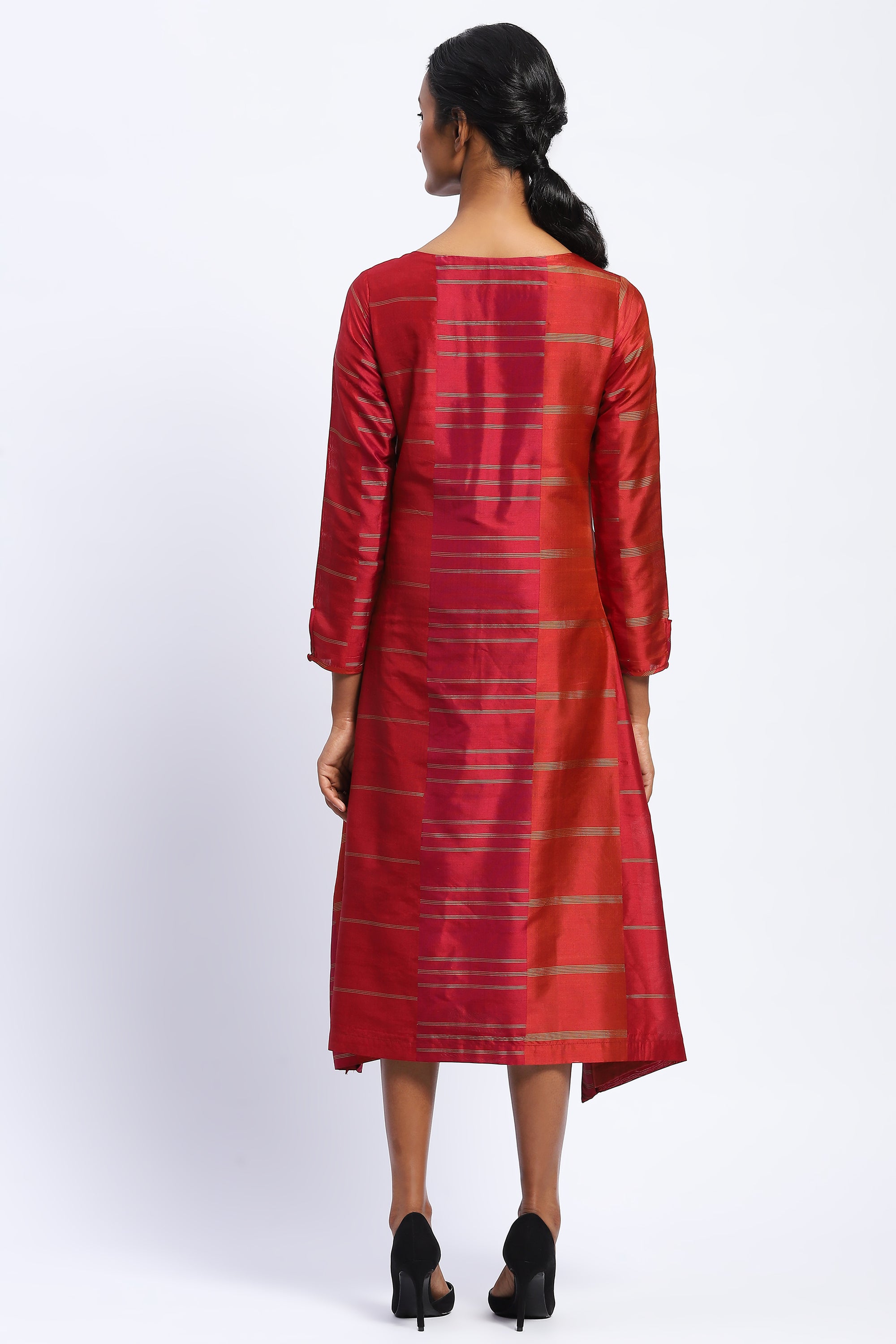 Woven Colourblock Kurta