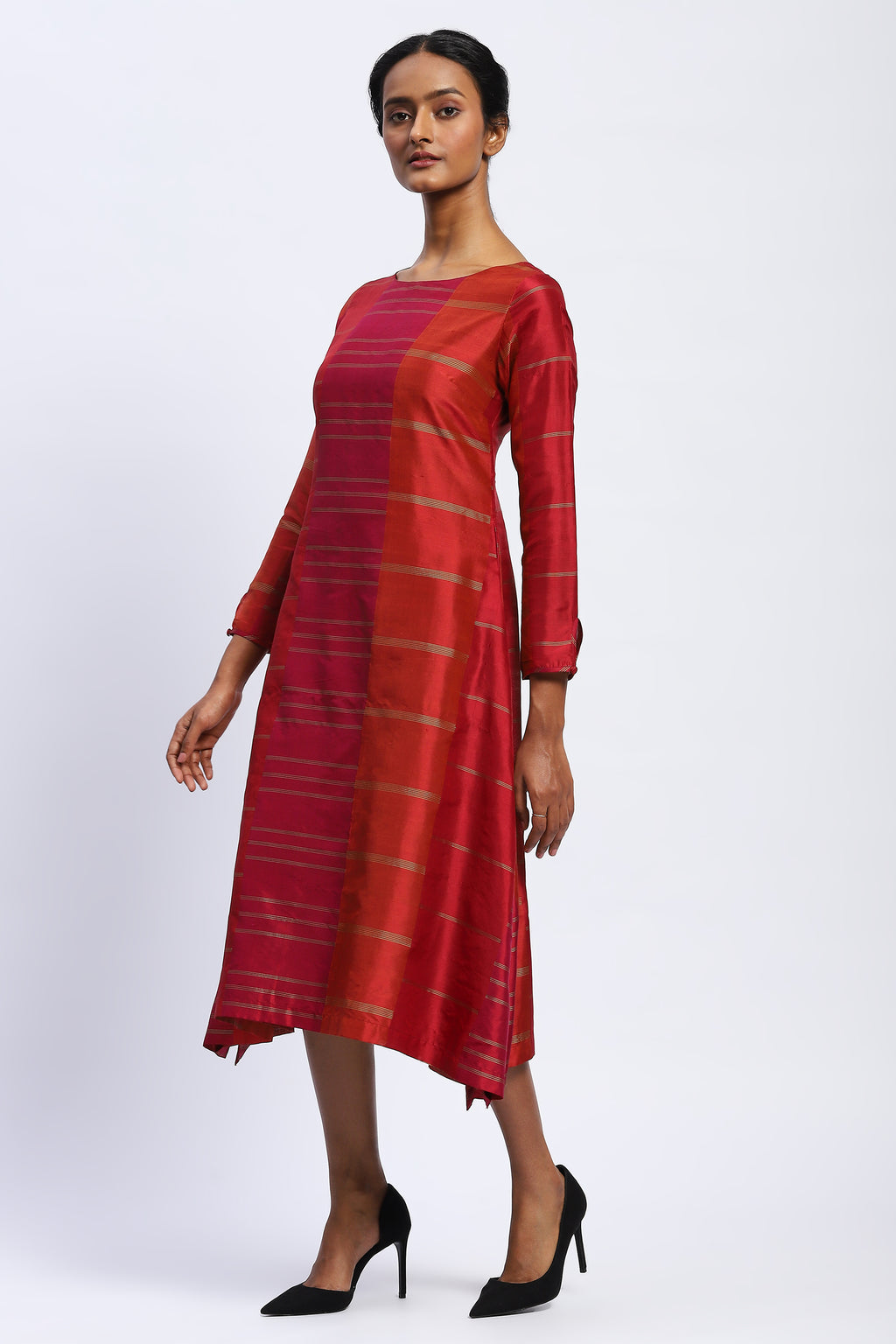 Woven Colourblock Kurta
