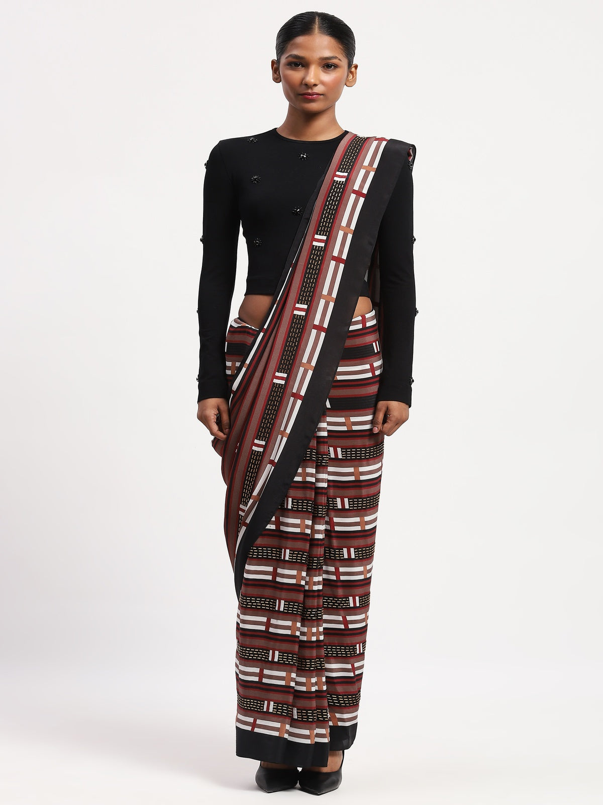 Kente Stripes Saree