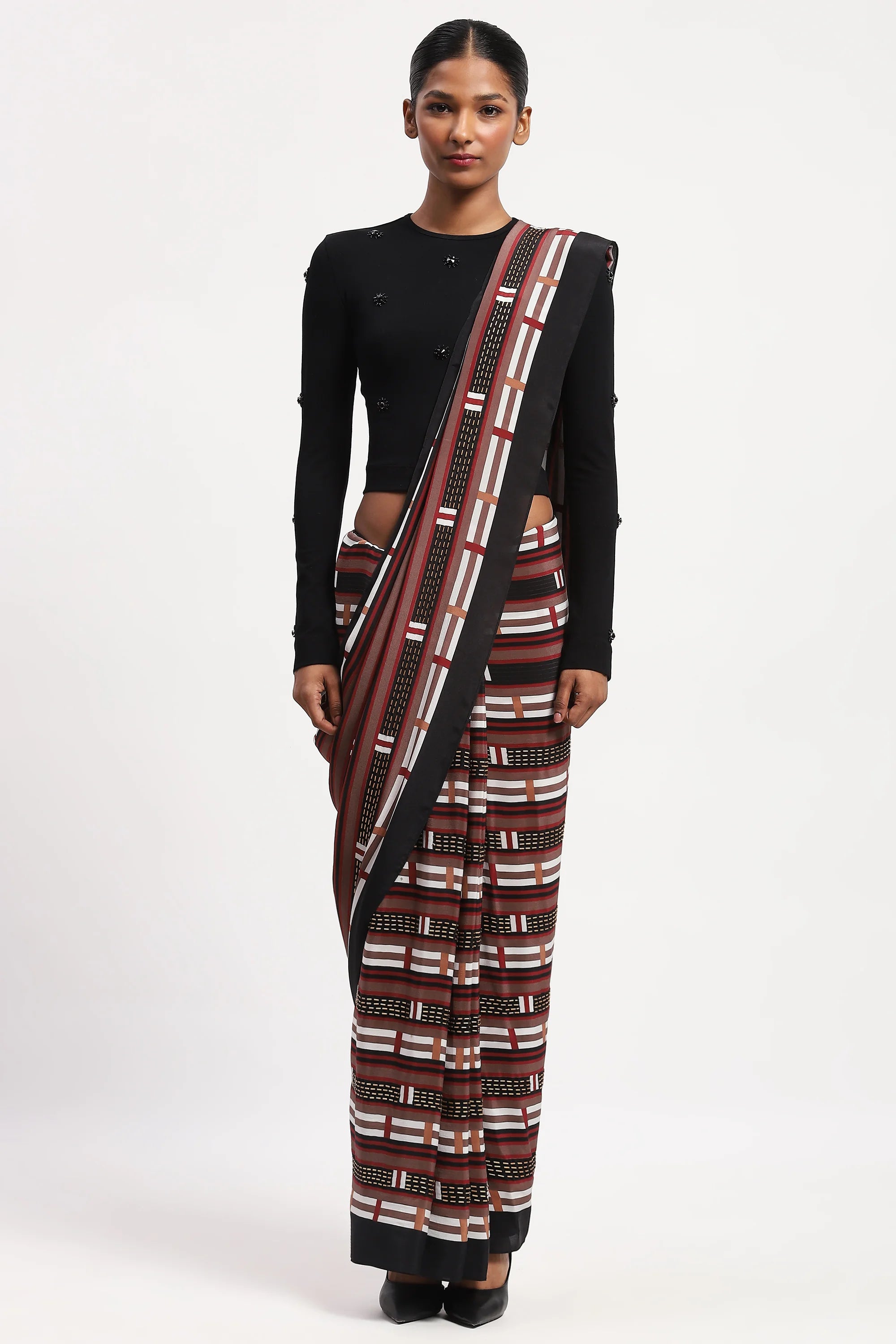Kente Stripes Saree