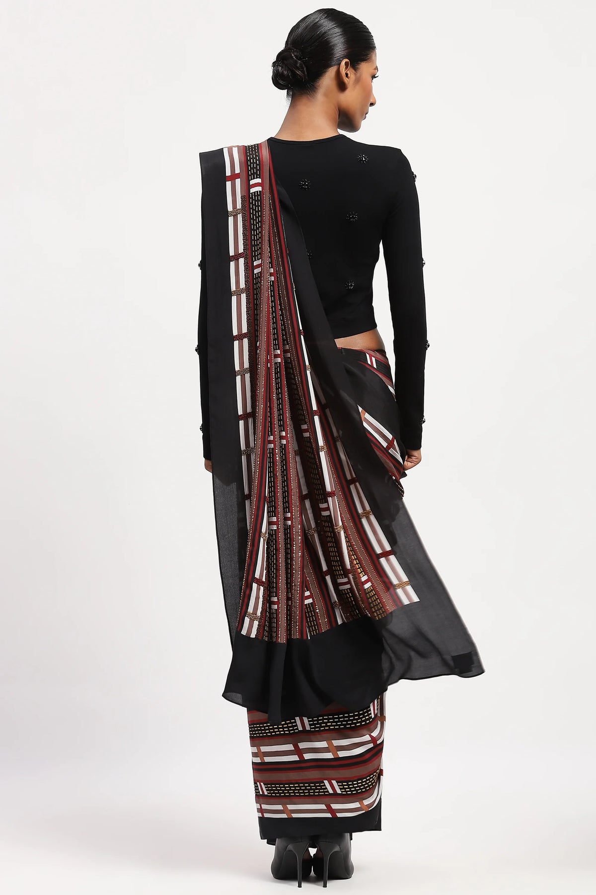 Kente Stripes Saree