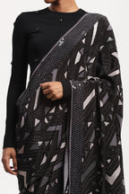 Embellished Chevron Saree