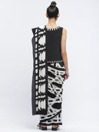 Basket Print Sari