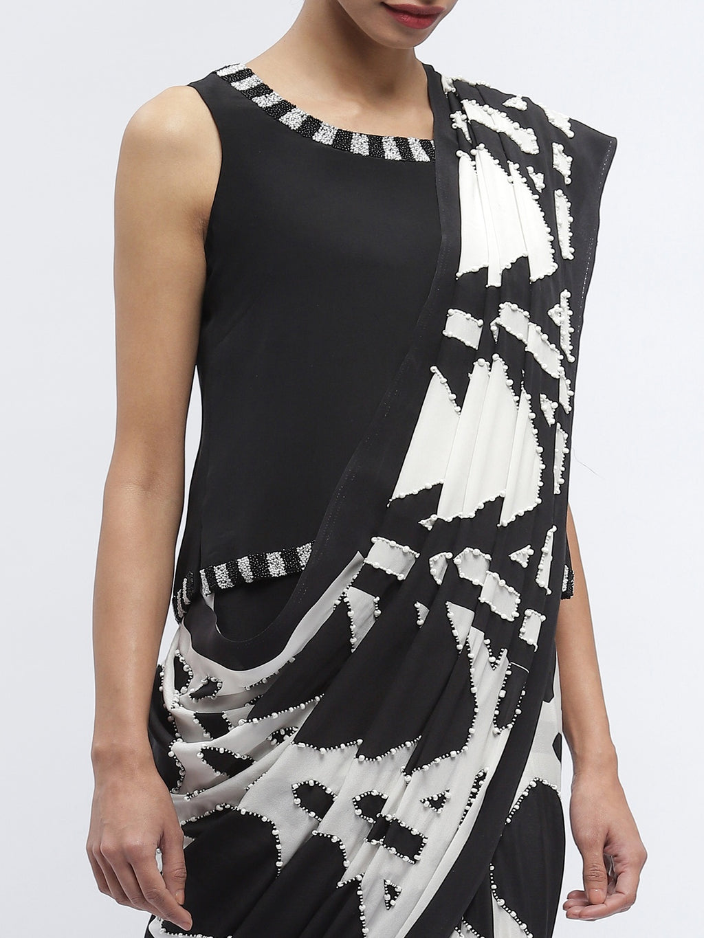 Basket Print Sari