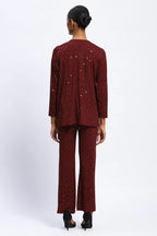 Embellished Dot Print Shrug