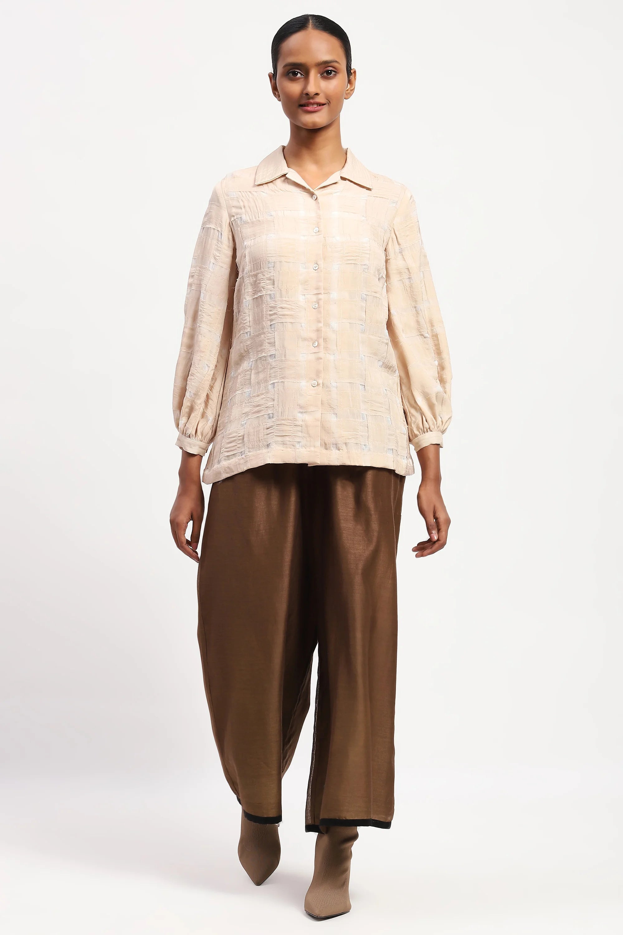 Organza  Basket Weave Shirt
