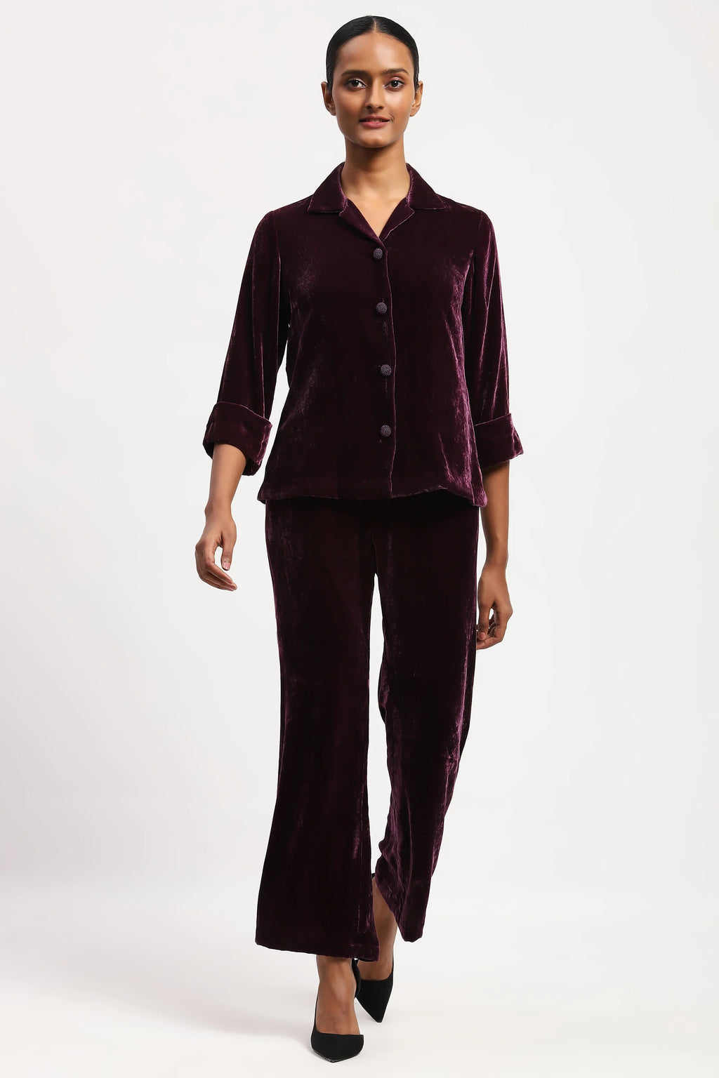 Velvet Solid Shirt