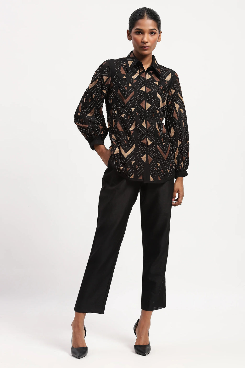 Embellished Chevron Shirt
