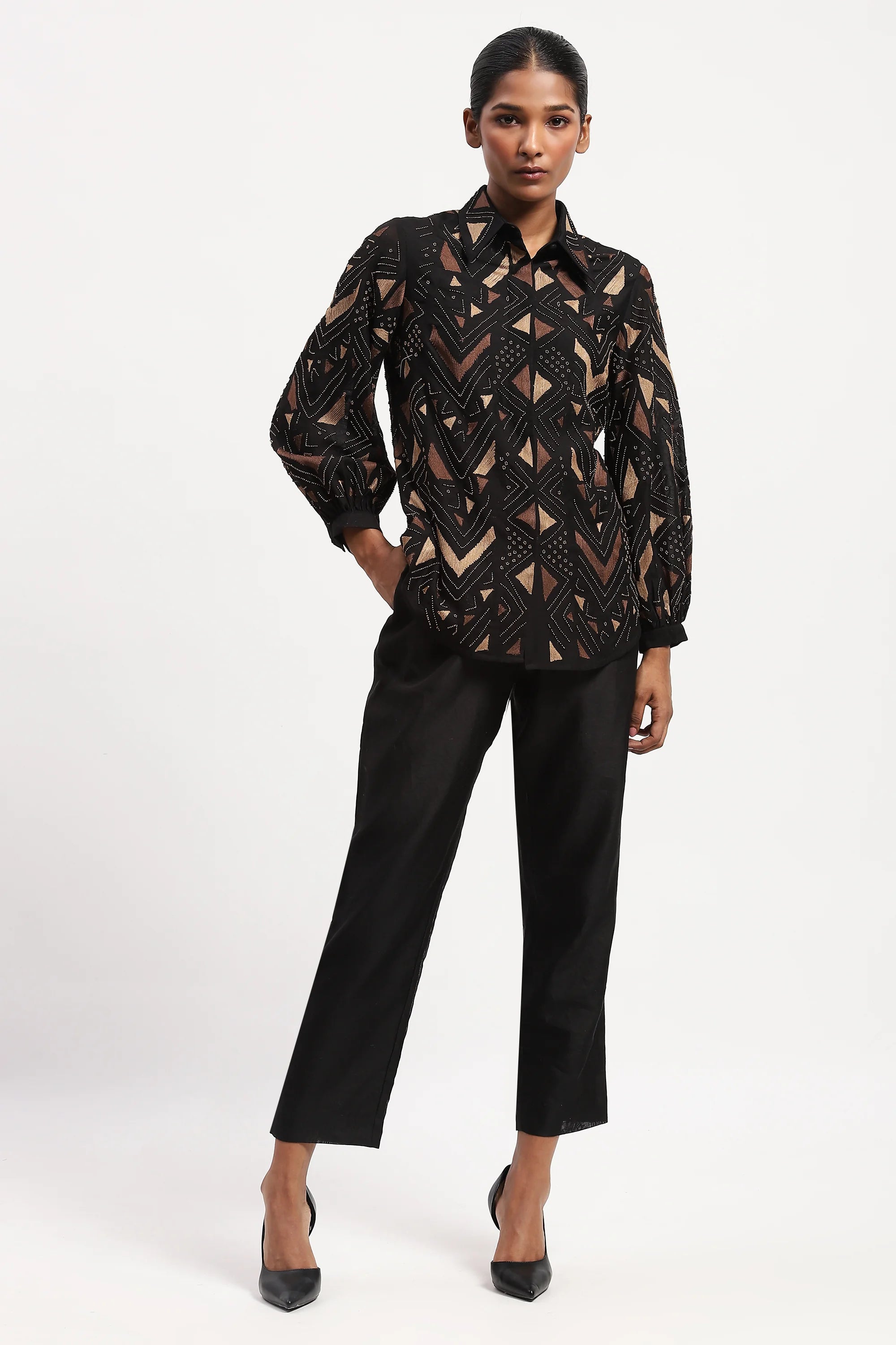 Embellished Chevron Shirt