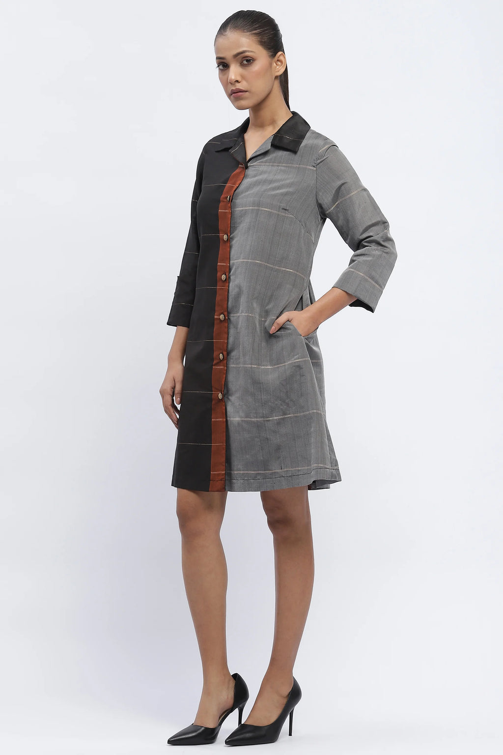 Woven Colourblock Shirt