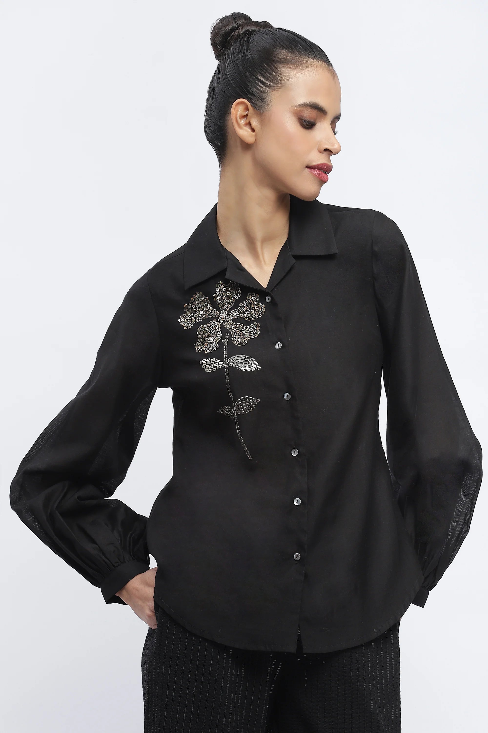 Sequin Buta Shirt
