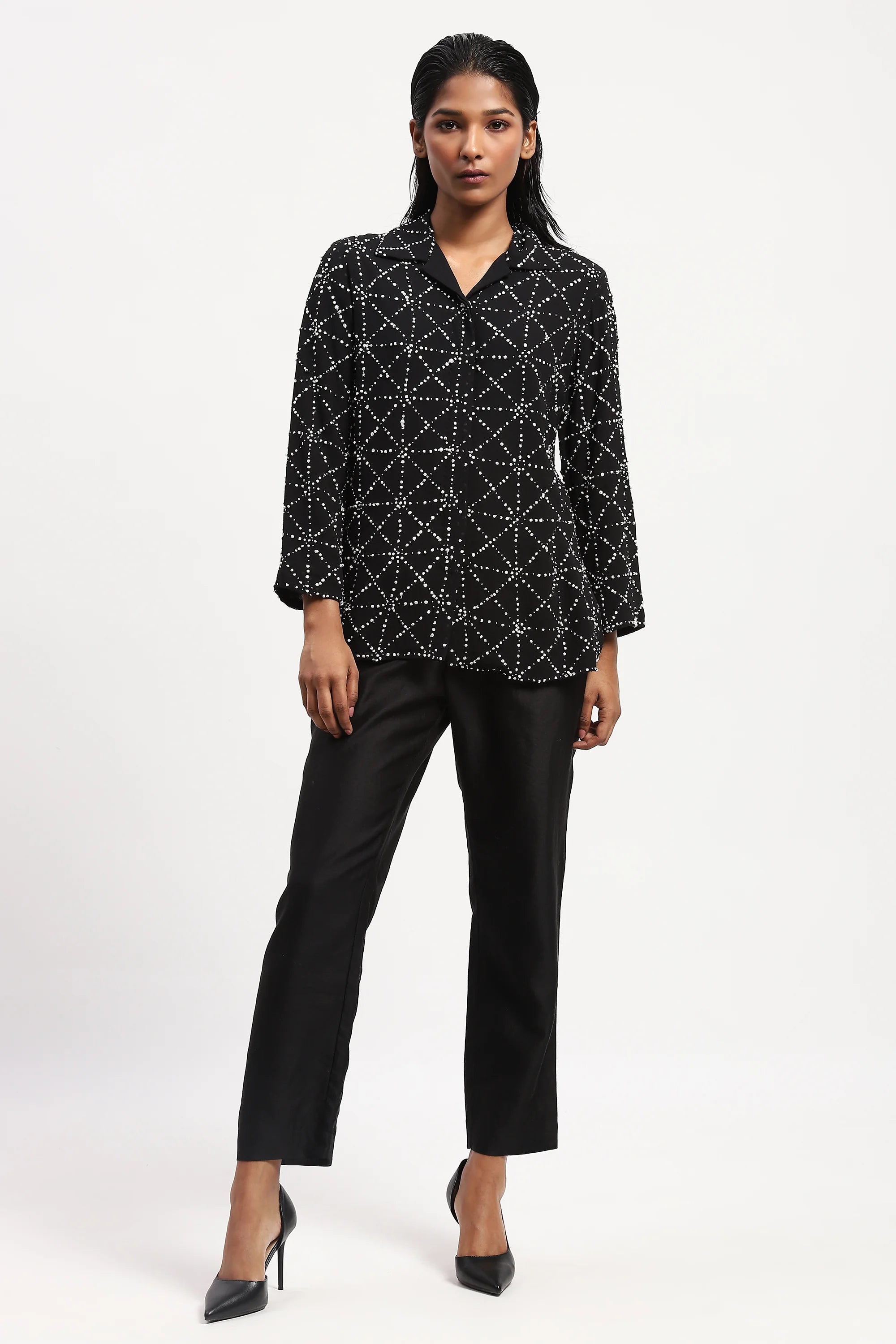 Embroidered Jaali Shirt