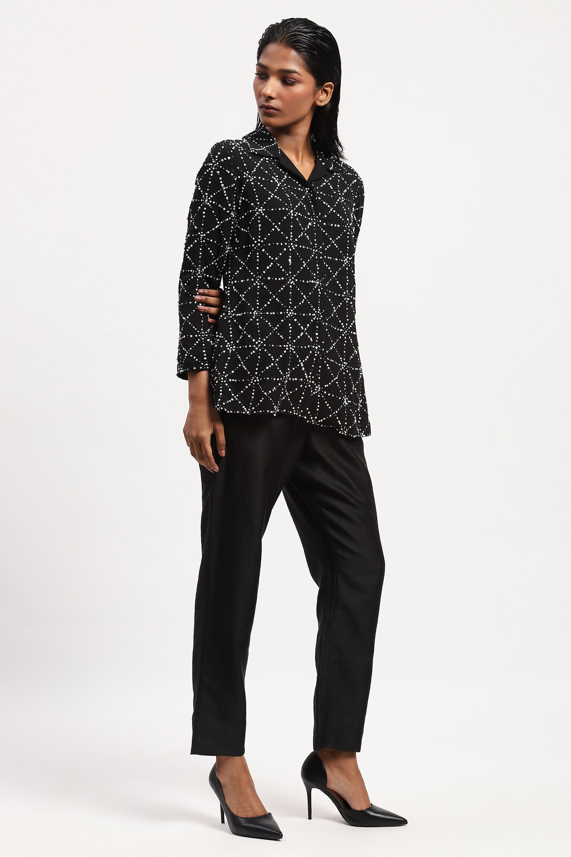 Embroidered Jaali Shirt