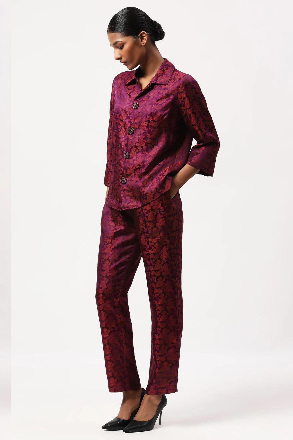 Floral Tanchoi Shirt