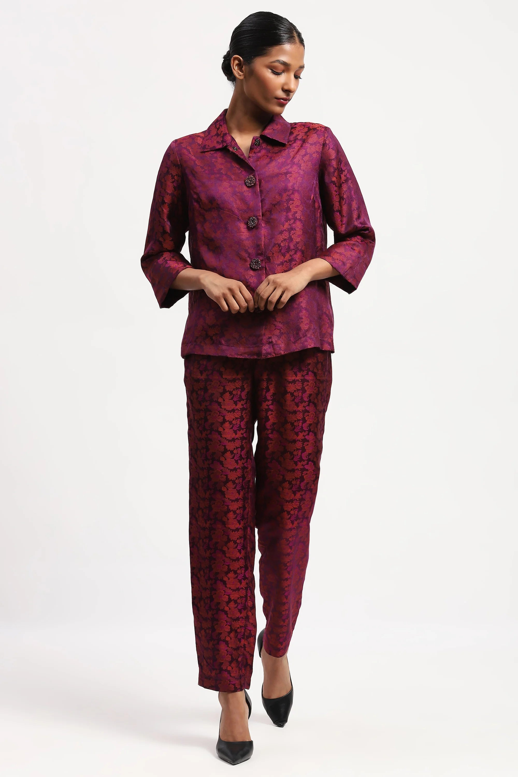 Floral Tanchoi Shirt