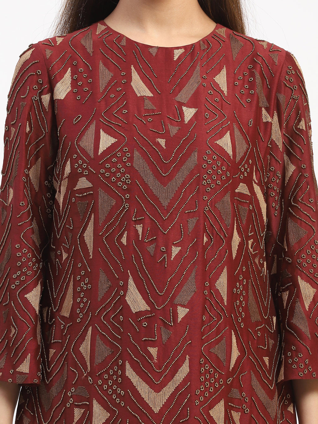 Embellished Chevron Top
