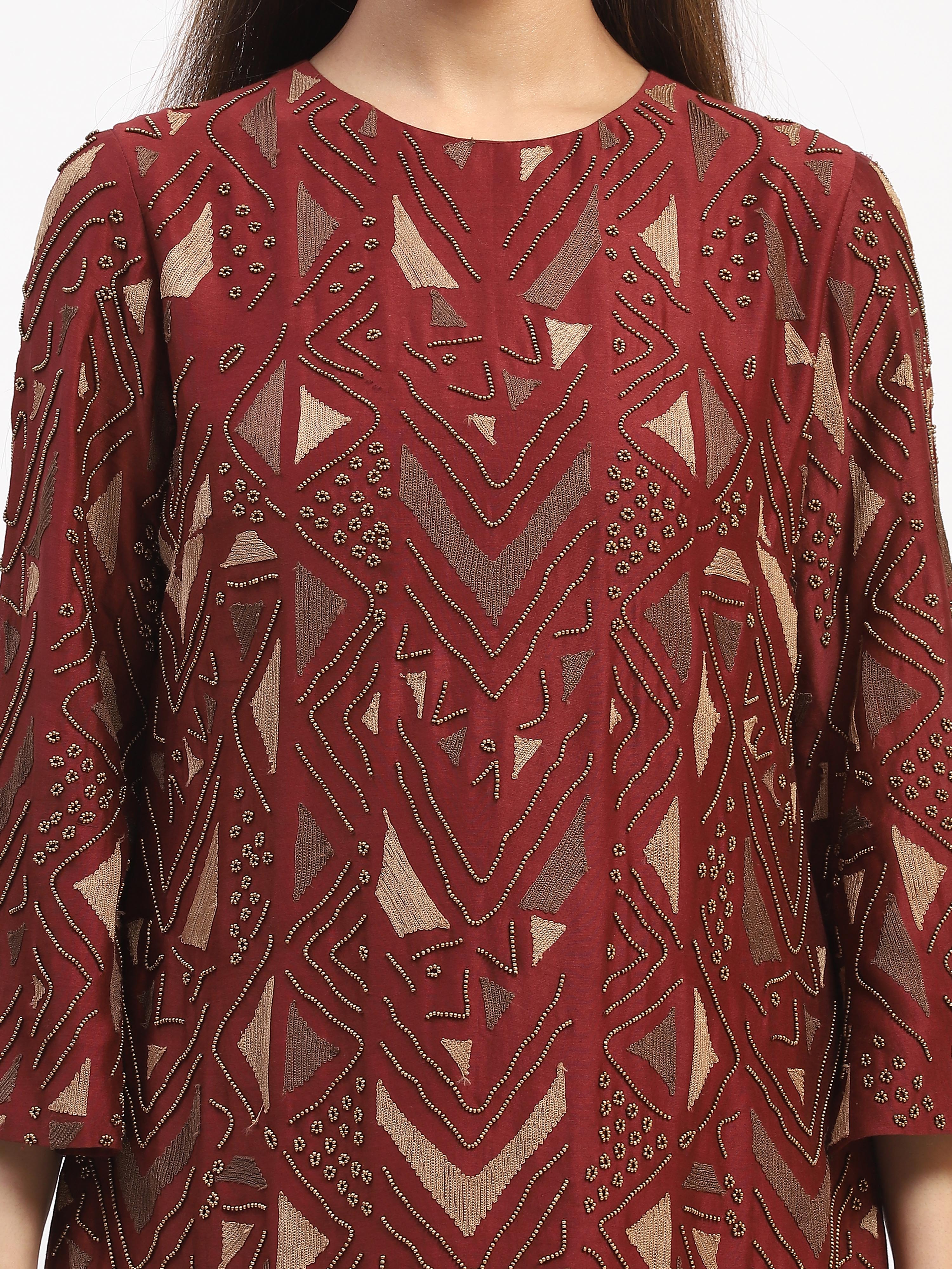 Embellished Chevron Top