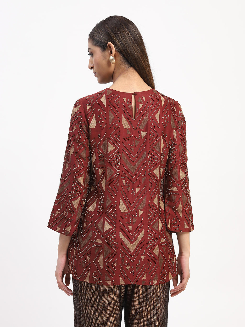 Embellished Chevron Top