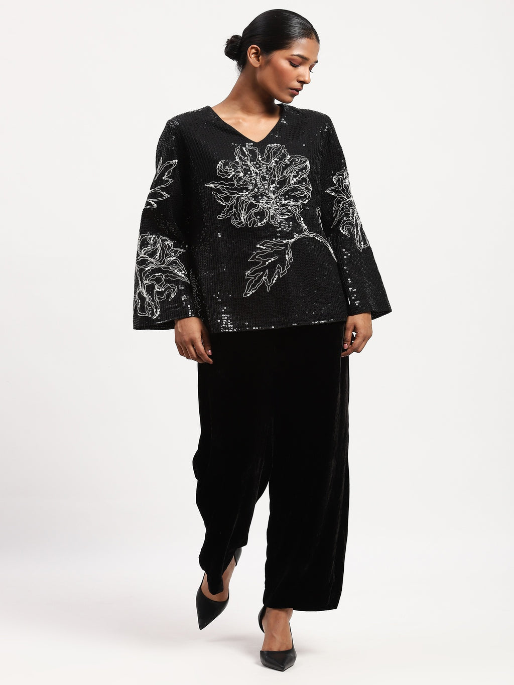 Sequin Floral Top