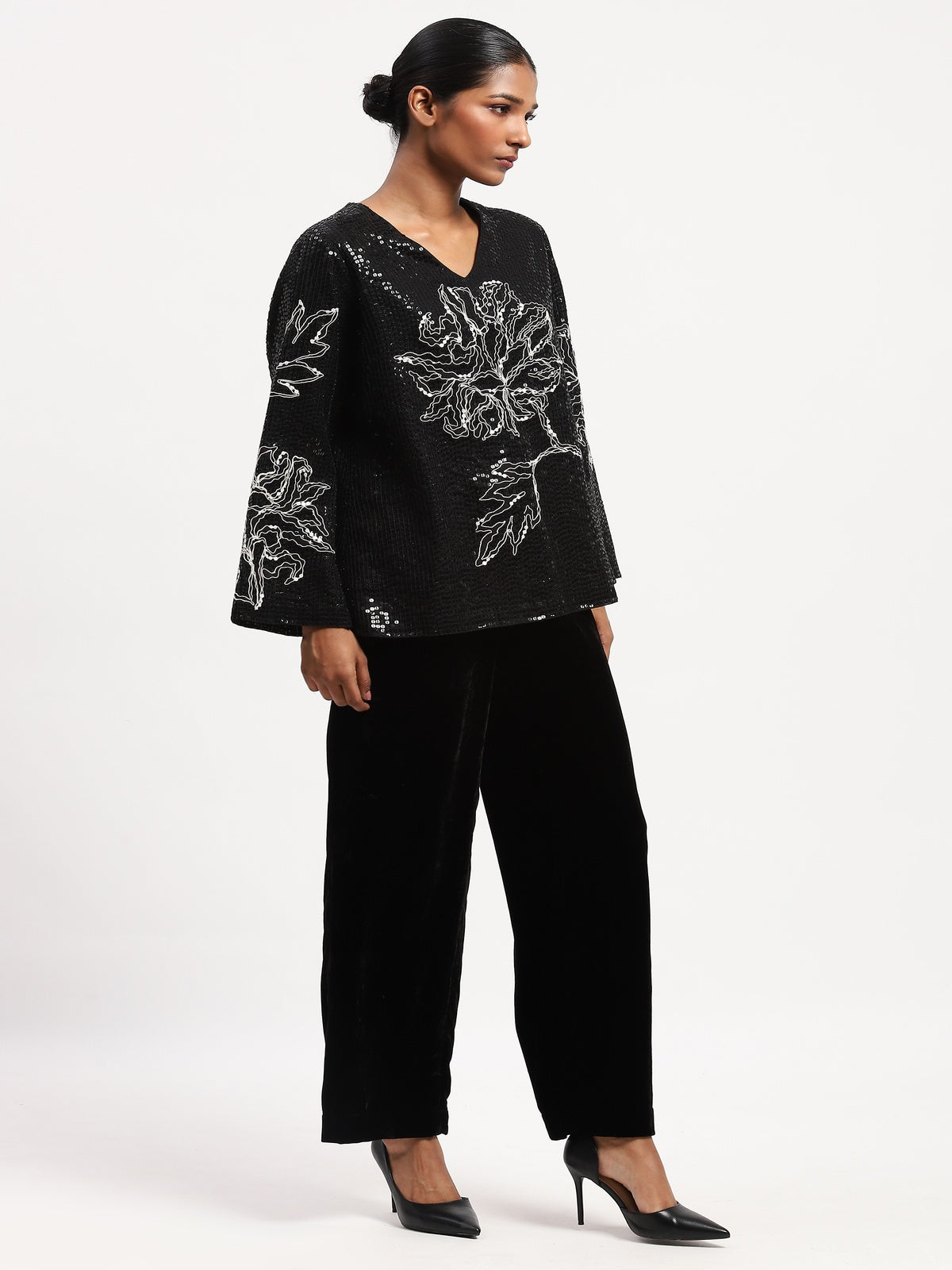 Sequin Floral Top