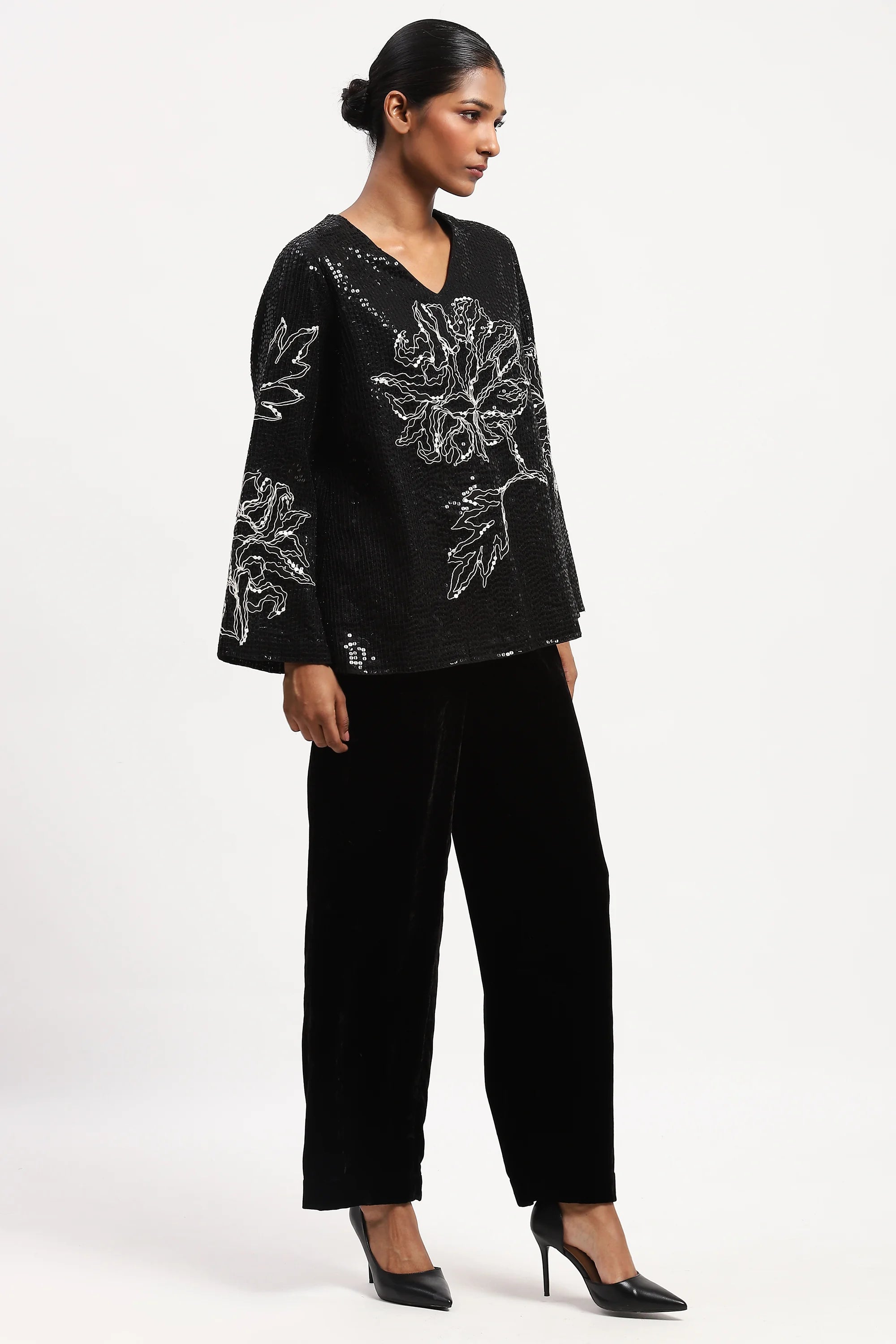 Sequin Floral Top