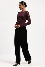 Embellished Dot Print Top