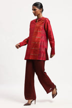 Woven Colourblock Top