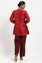 Woven Colourblock Top