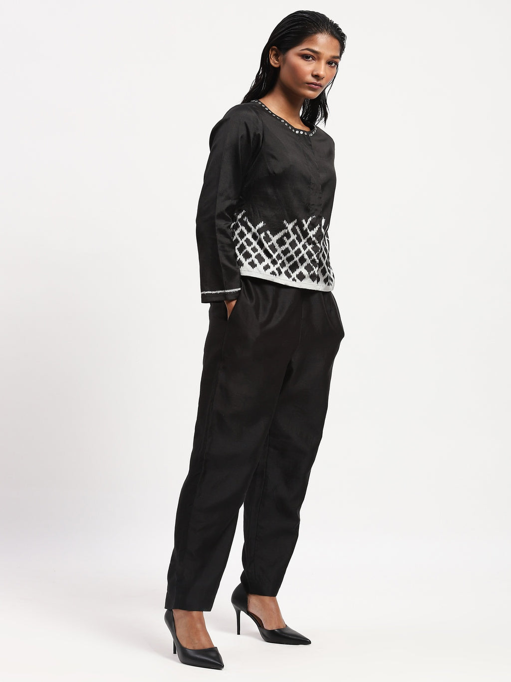 Lattice Ikat Top