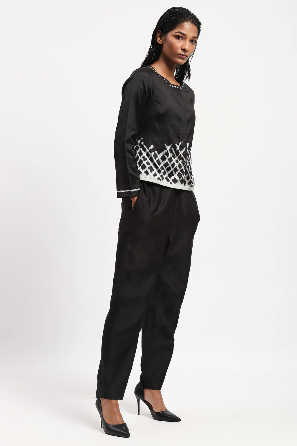 Lattice Ikat Top