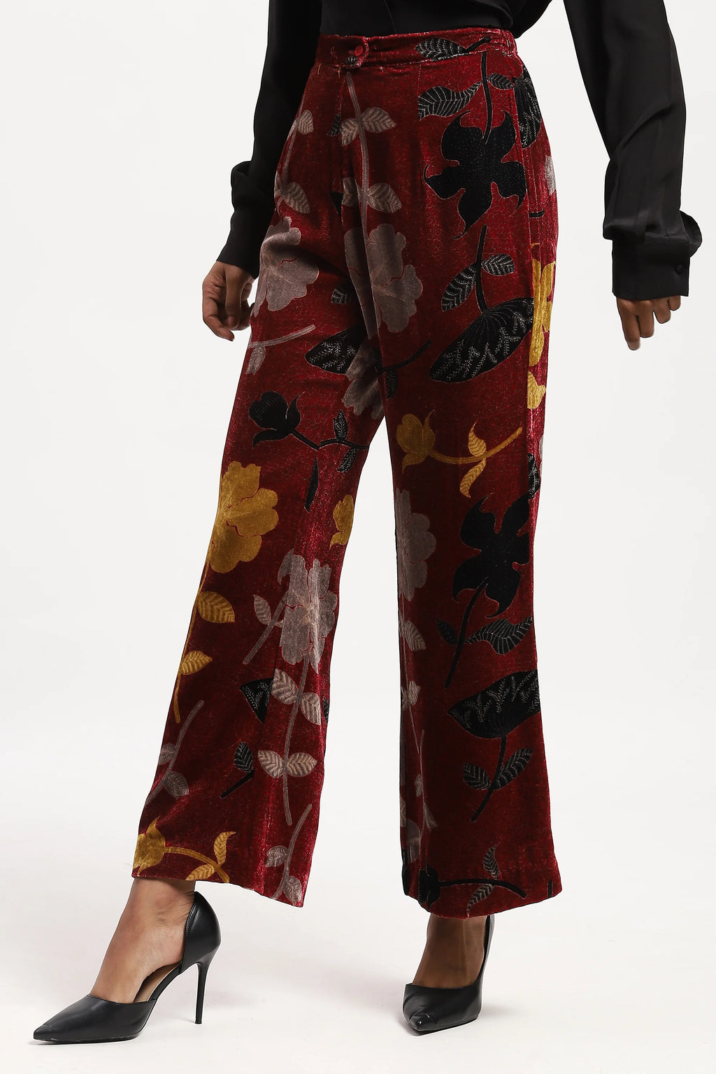 Floral Velvet Trouser