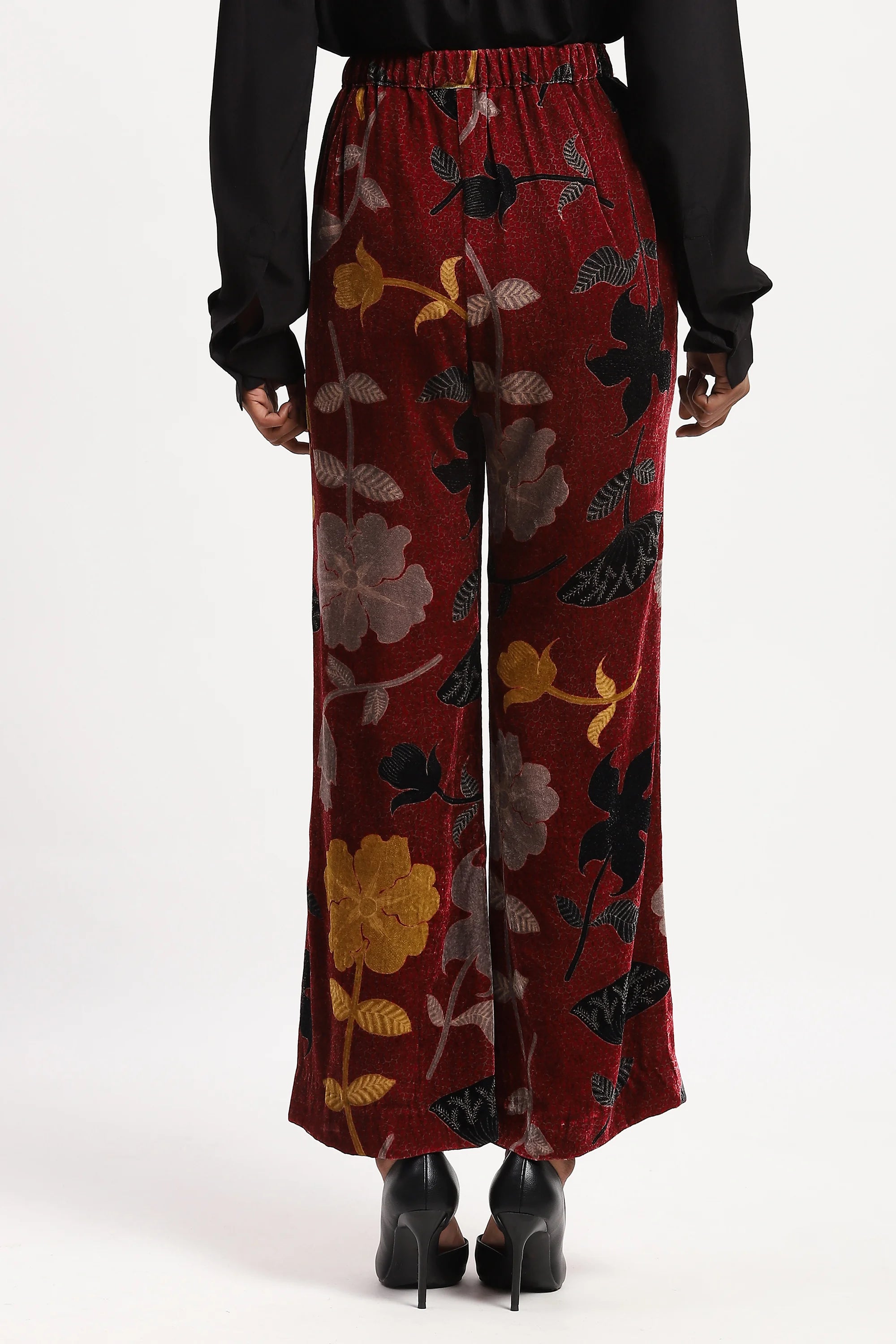 Floral Velvet Trouser