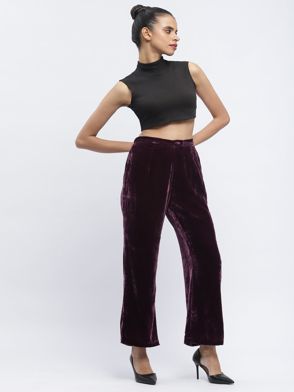 Velvet Solid Trouser