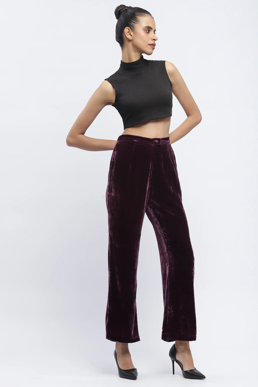 Velvet Solid Trouser