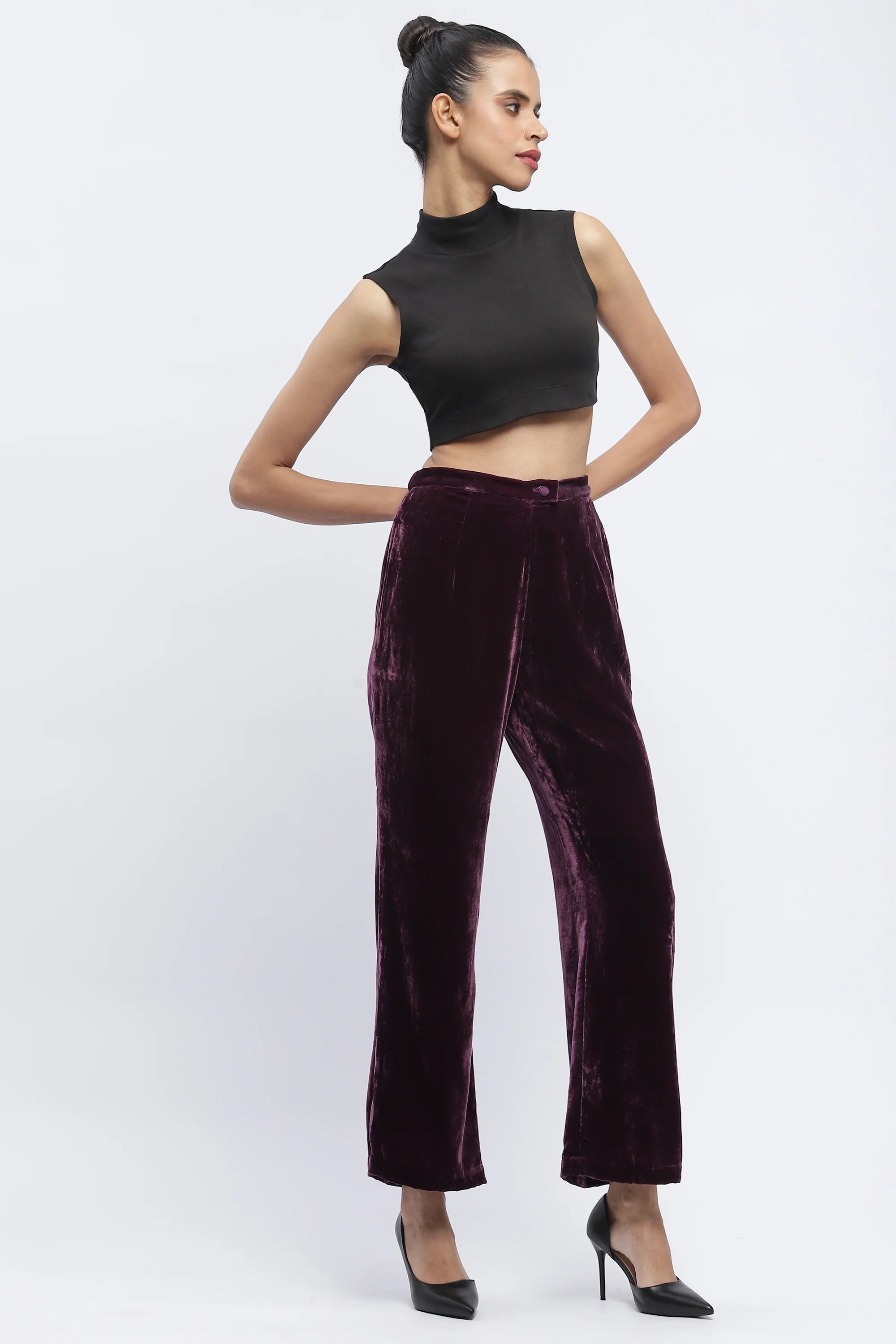 Velvet Solid Trouser