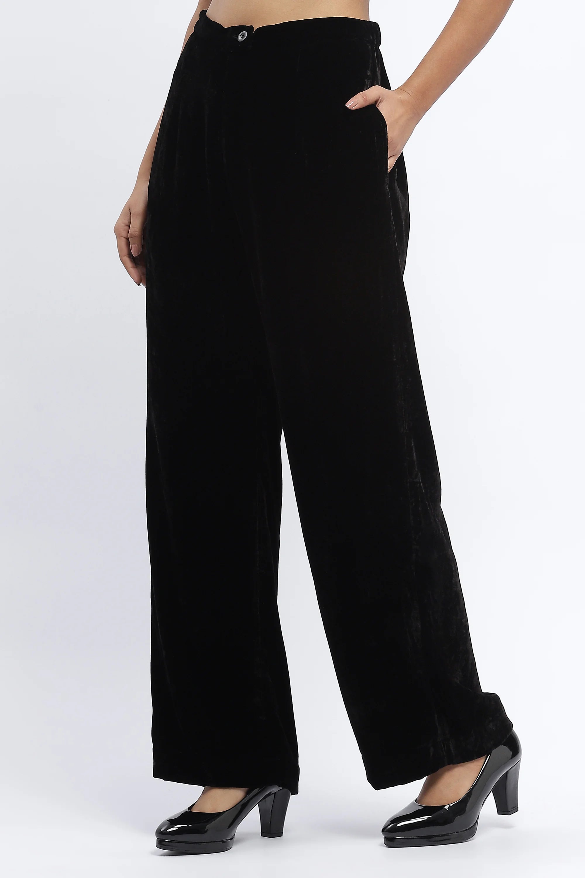 Velvet Solid Trouser