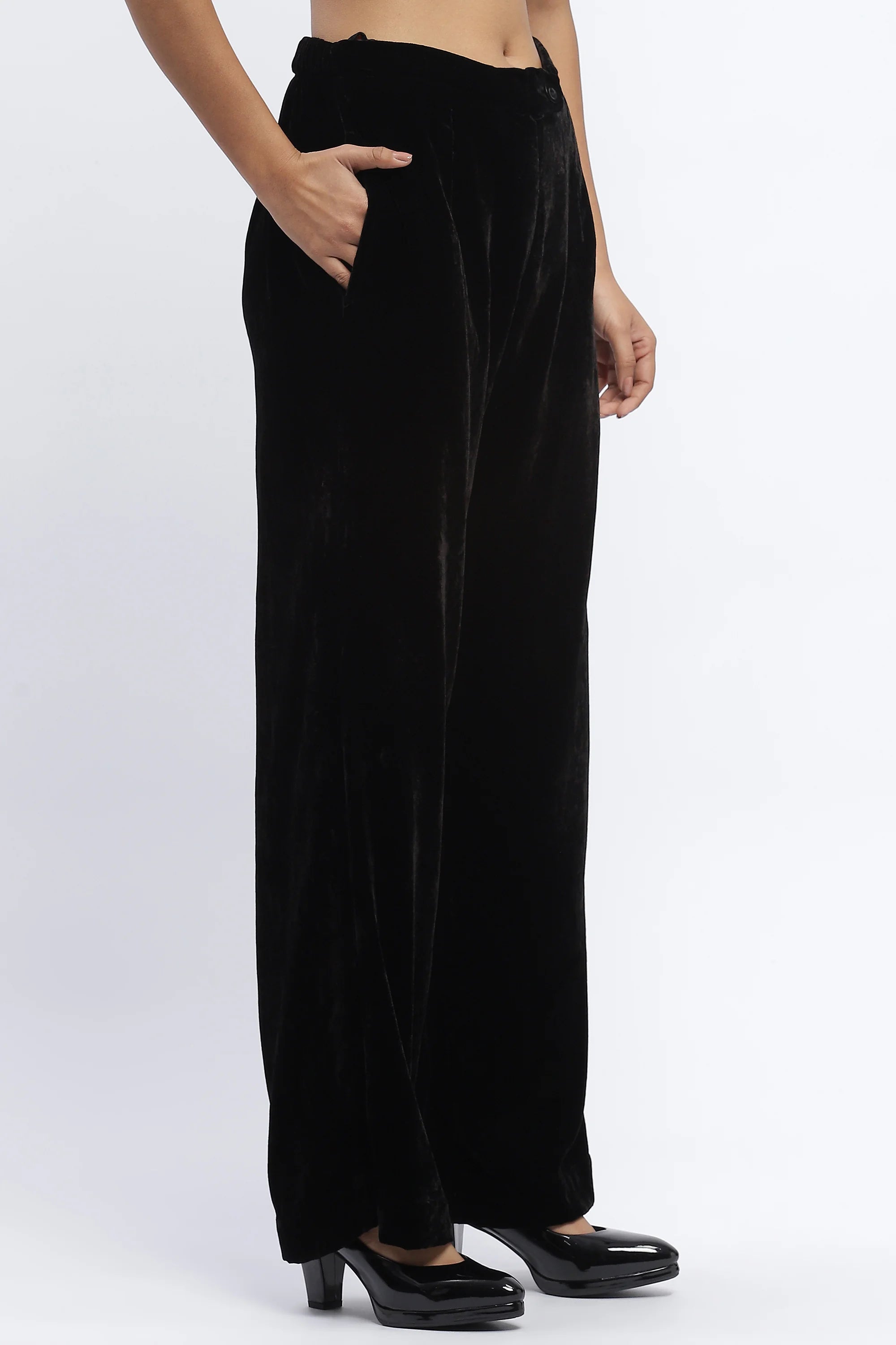 Velvet Solid Trouser