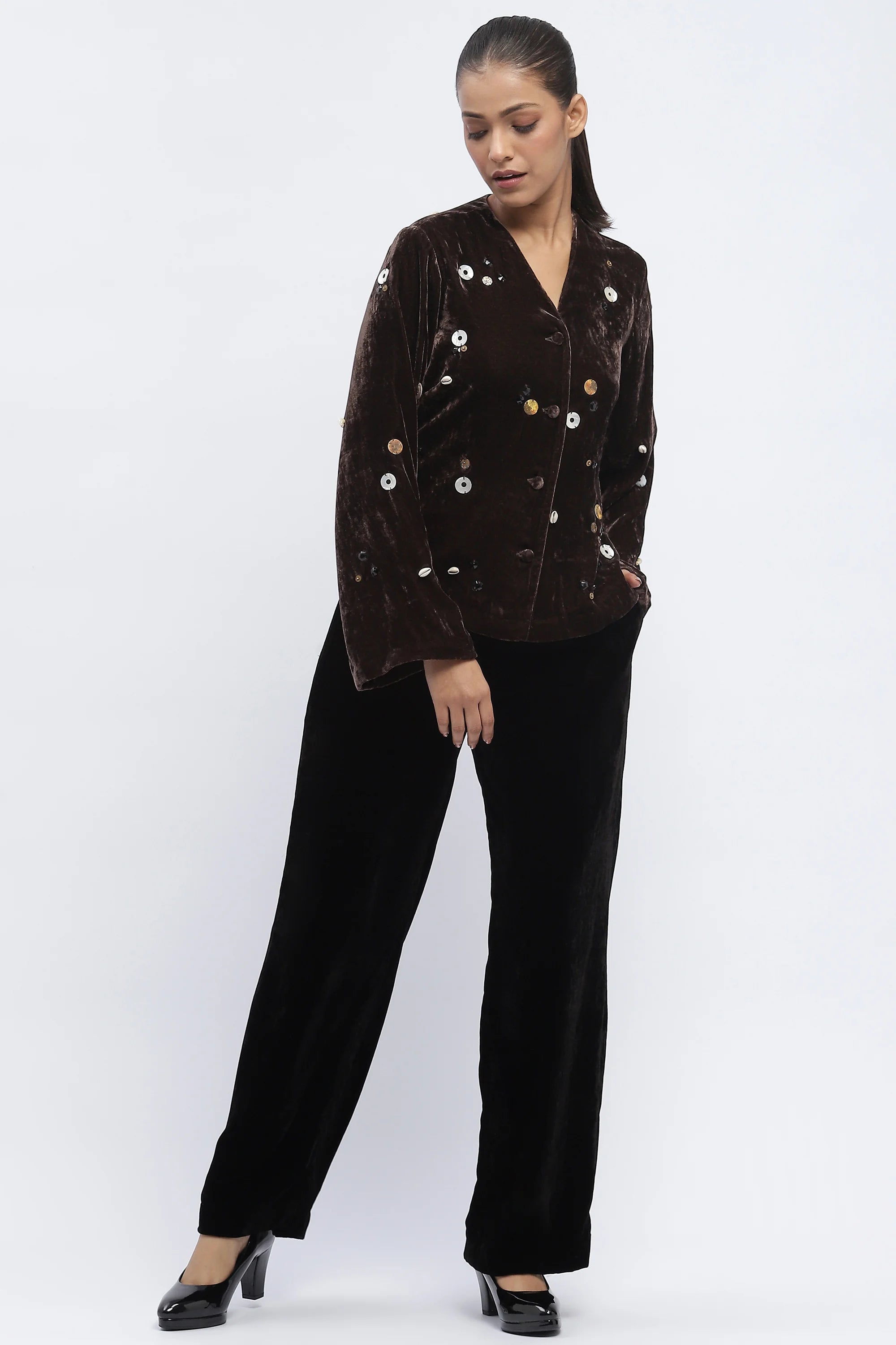 Velvet Solid Trouser