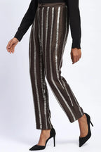 Sequin Windowpane Trouser