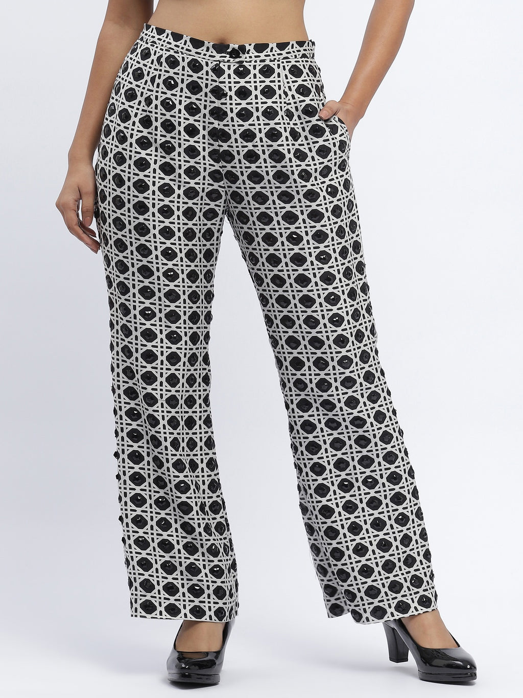 Basket Print Trouser