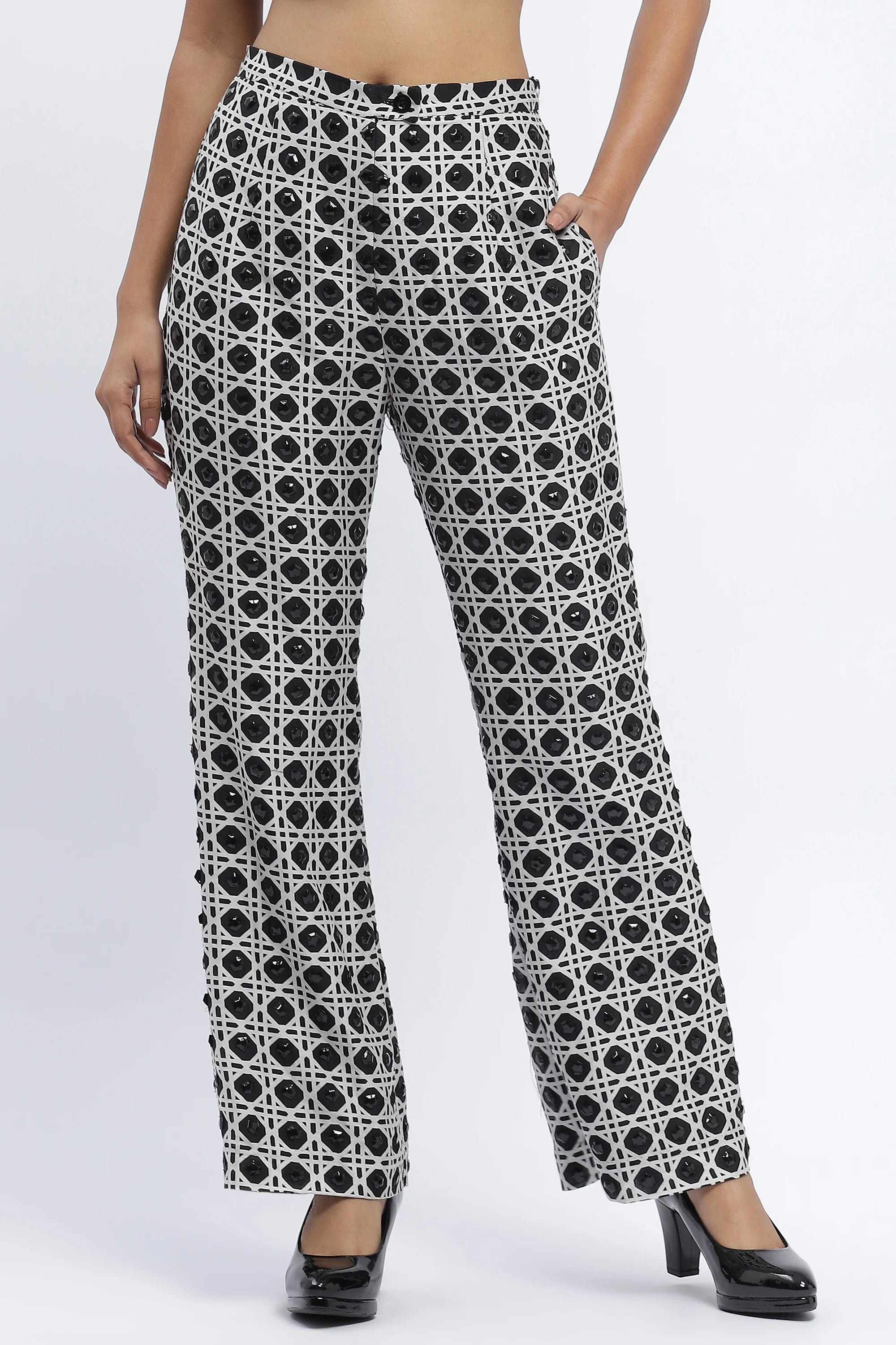 Basket Print Trouser