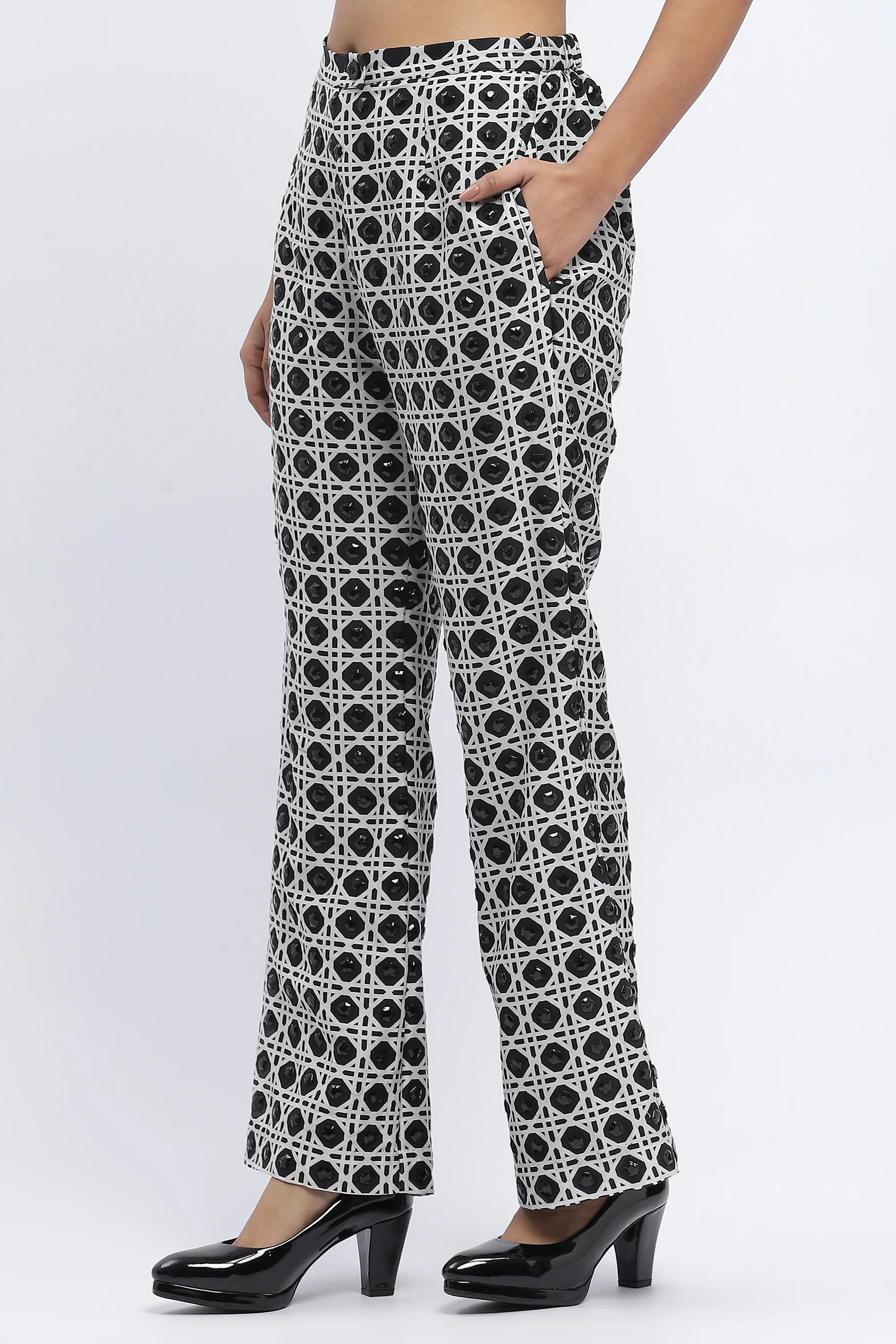 Basket Print Trouser