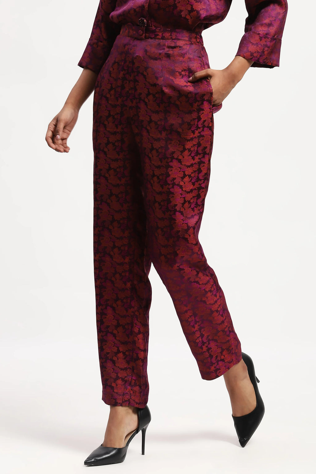 Floral Tanchoi Trouser