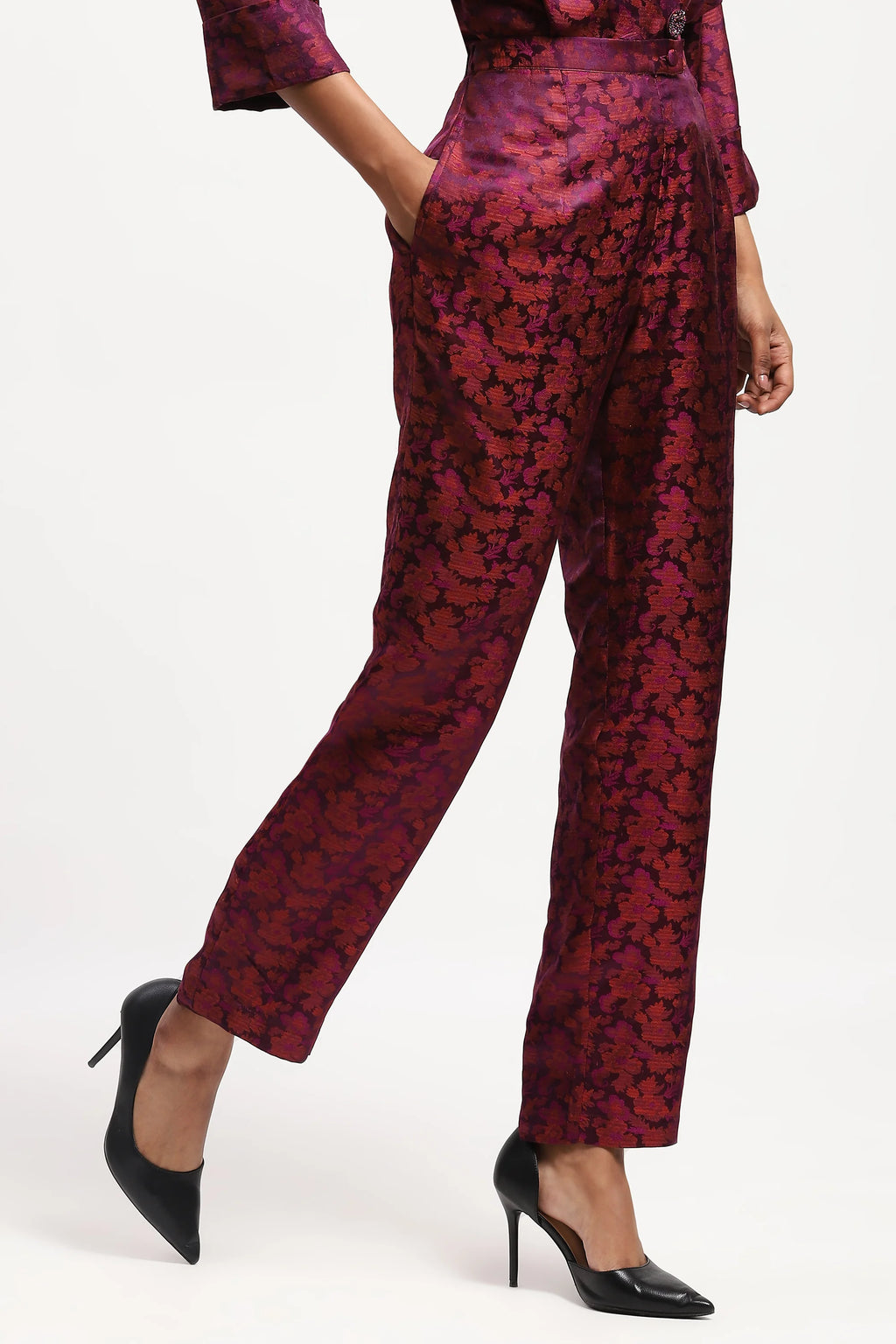 Floral Tanchoi Trouser