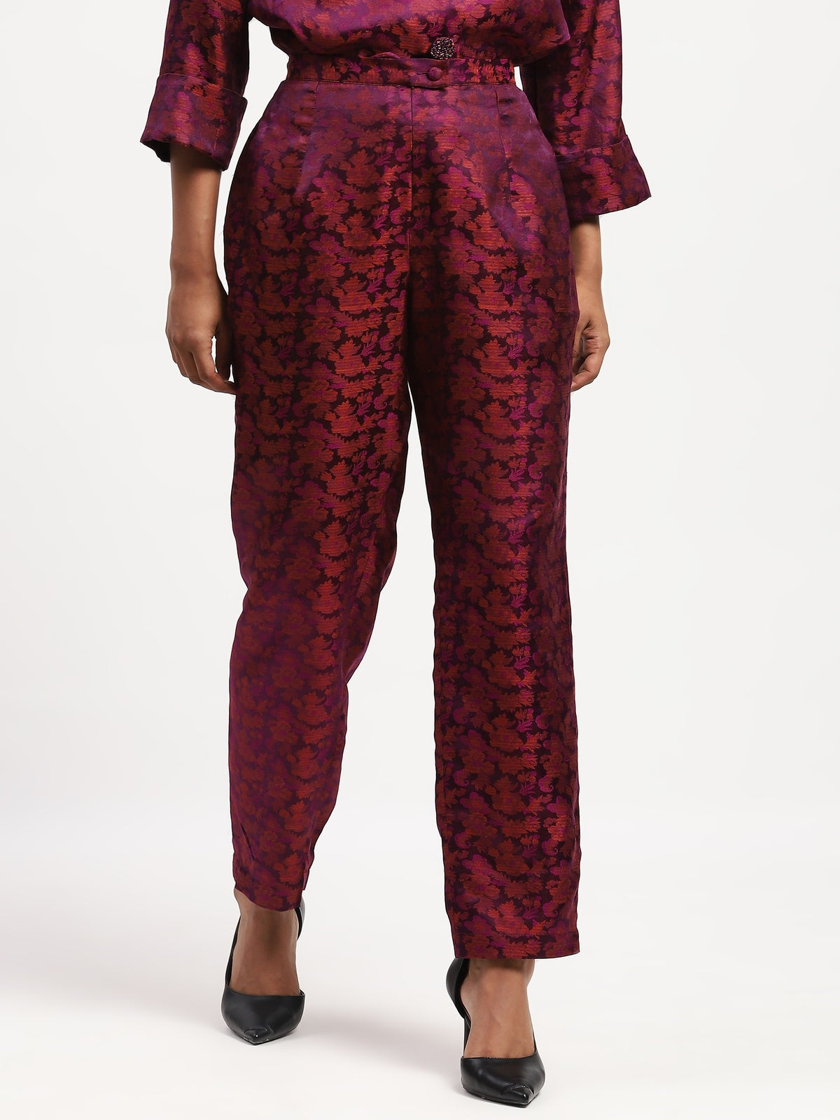 Floral Tanchoi Trouser