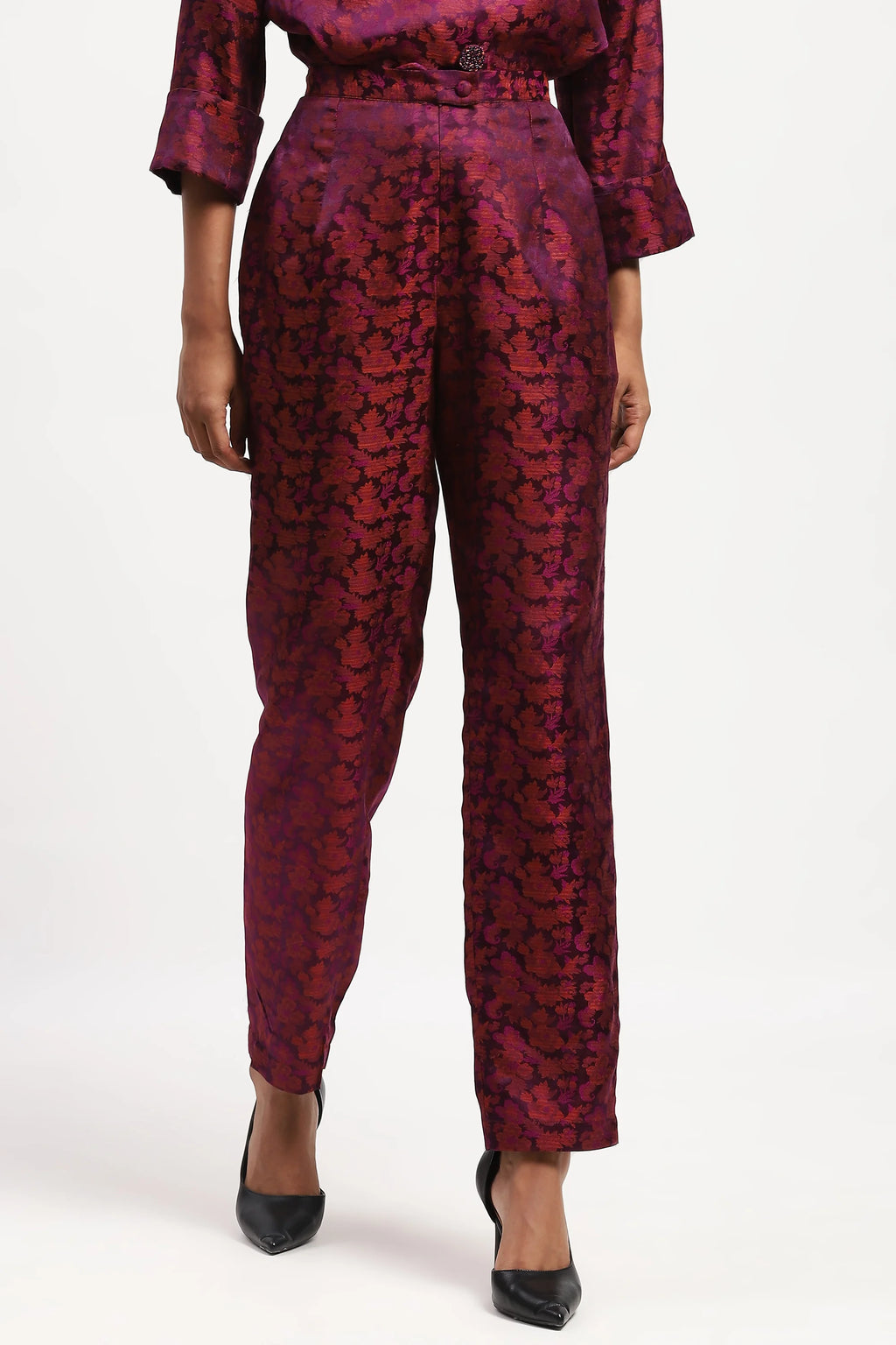 Floral Tanchoi Trouser
