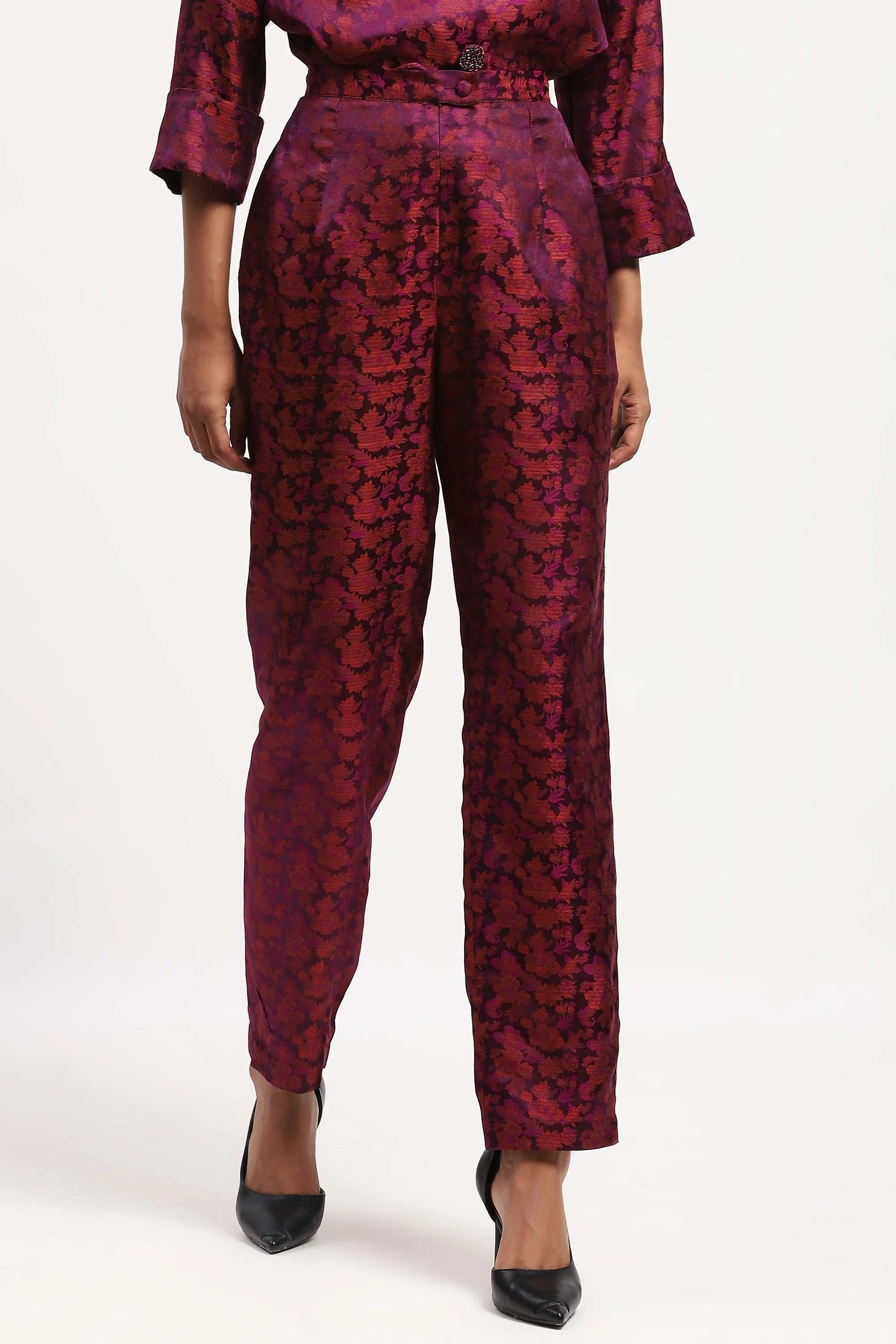 Floral Tanchoi Trouser
