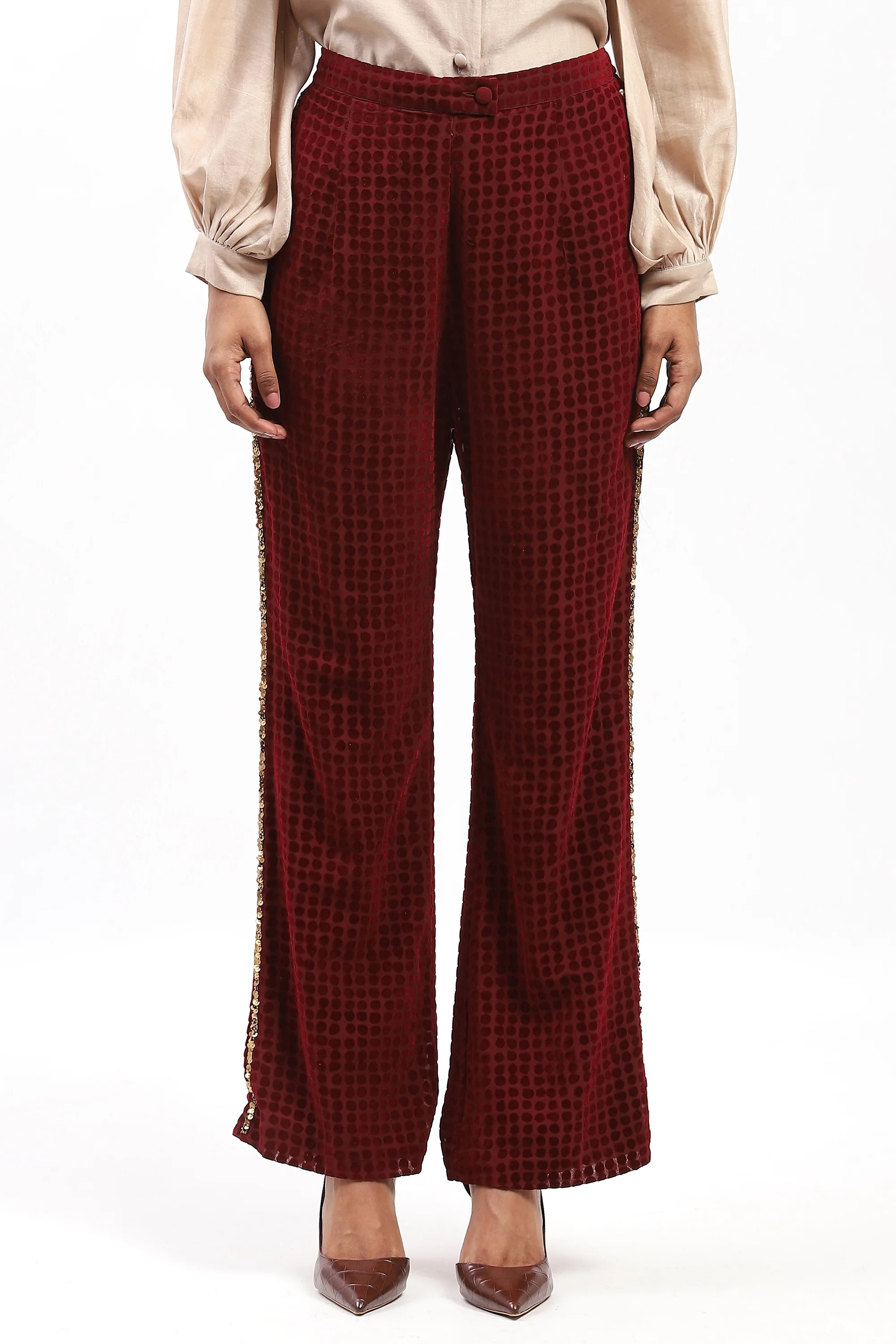 Dot Flock Trouser