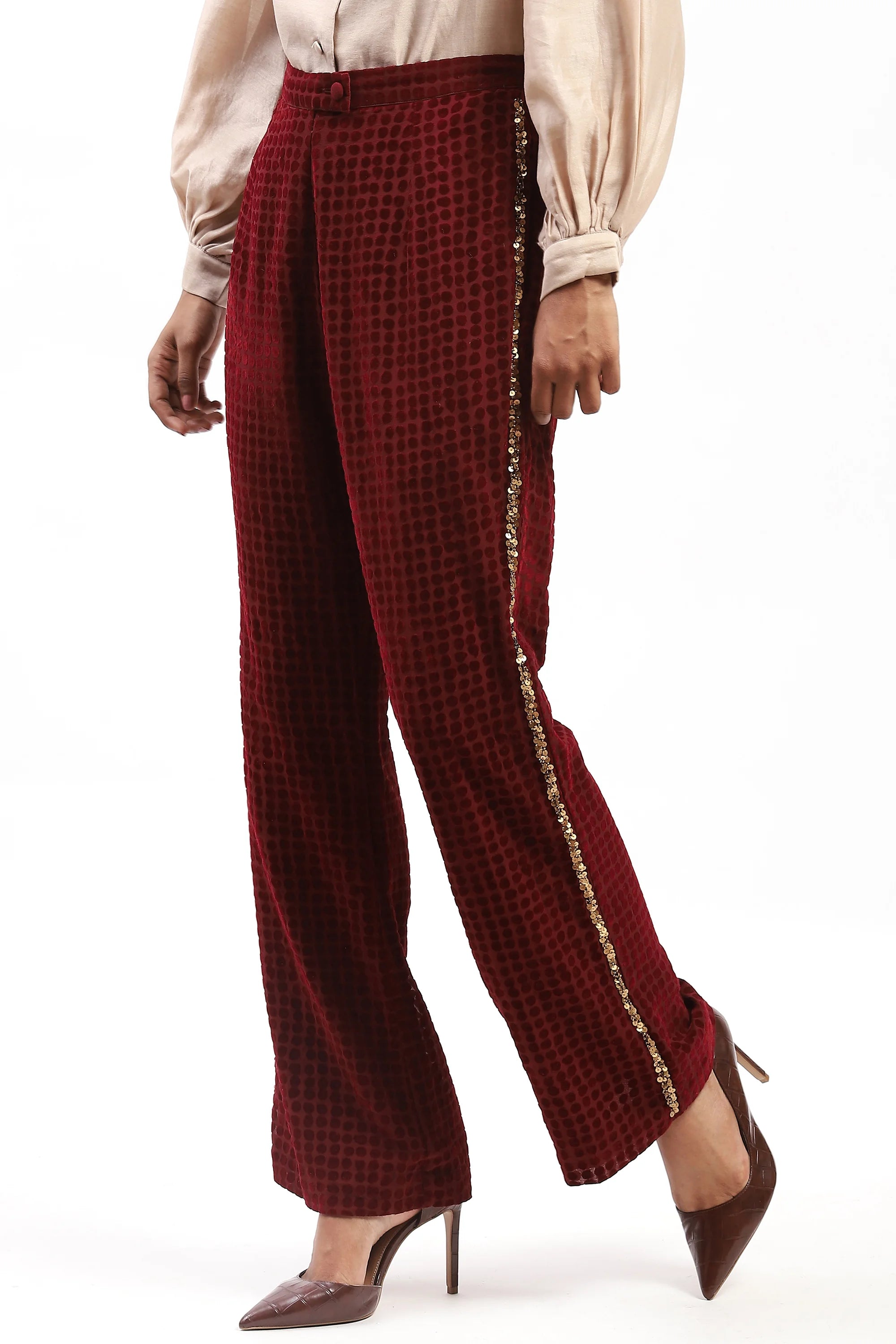 Dot Flock Trouser