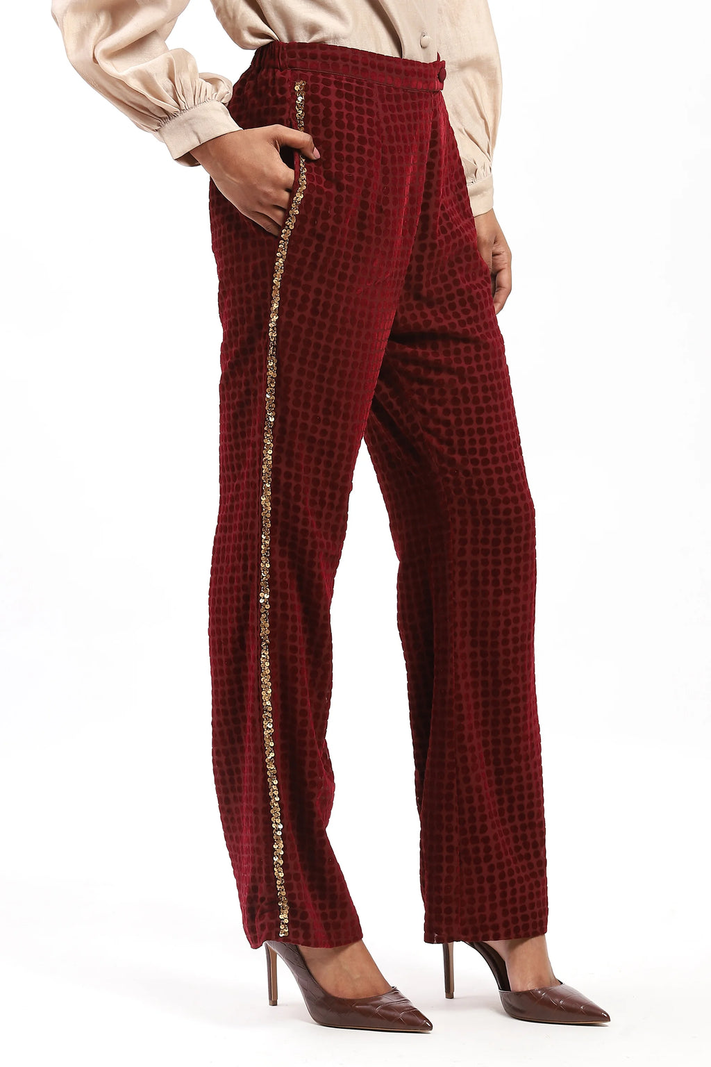Dot Flock Trouser